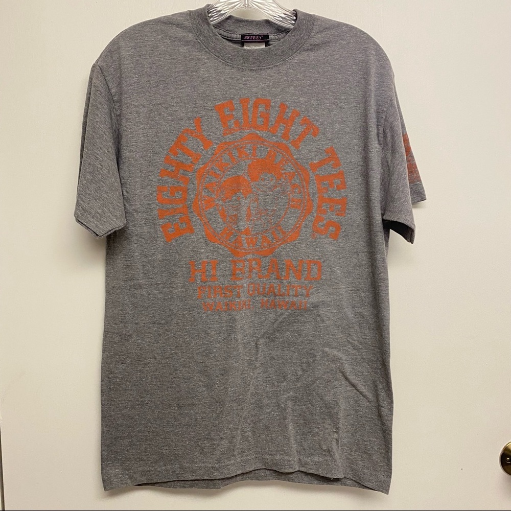 88 Tees Waikiki Hawaii‎ mens gray t-shirt medium.